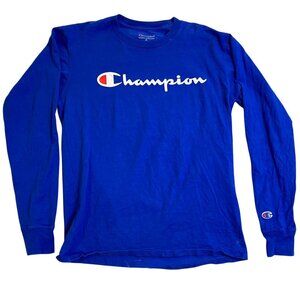 Champion Men's Long Sleeve Shirt Medium Authentic Athleticwear Cotton Blend Casu